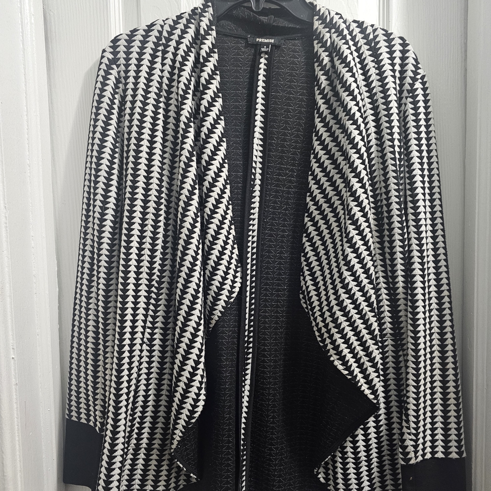 Premise Black and White Patterned Cardigan